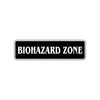 Biohazard Zone Road Aluminum Metal Novelty Street Plate Sign Wall Gift Decor