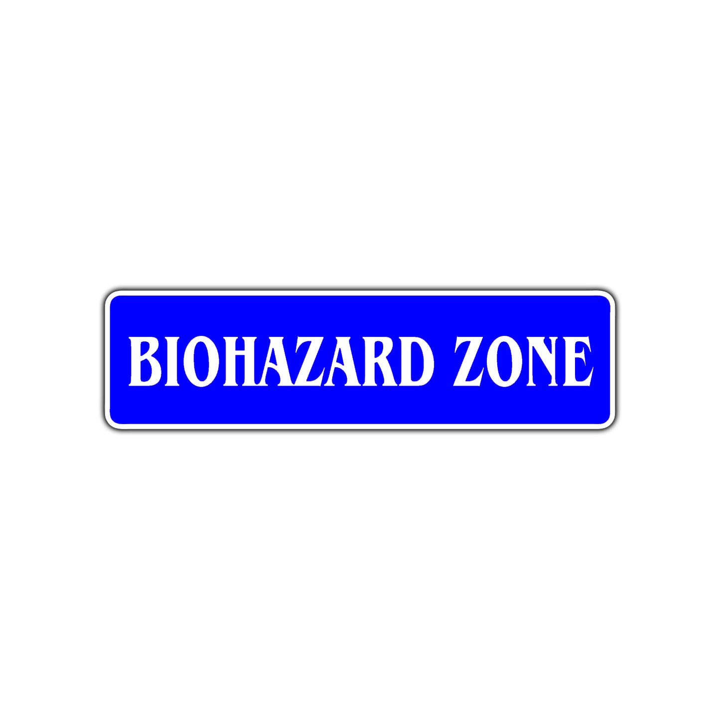 Biohazard Zone Road Aluminum Metal Novelty Street Plate Sign Wall Gift Decor