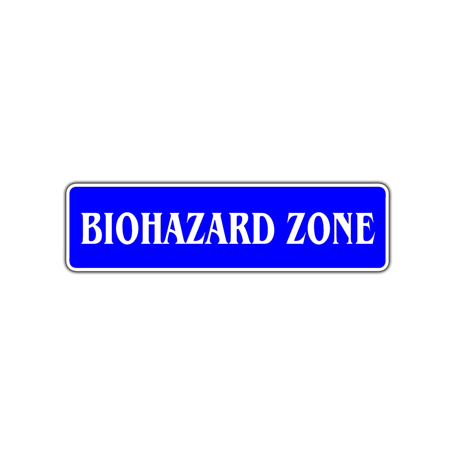 Biohazard Zone Road Aluminum Metal Novelty Street Plate Sign Wall Gift Decor