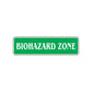 Biohazard Zone Road Aluminum Metal Novelty Street Plate Sign Wall Gift Decor