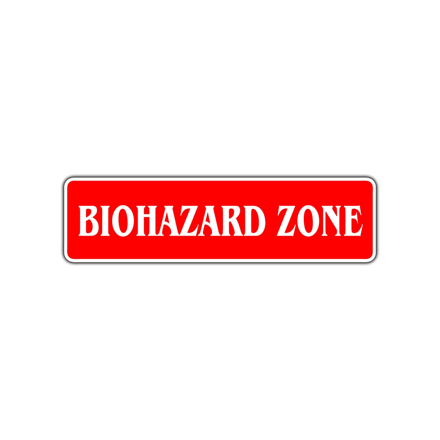 Biohazard Zone Road Aluminum Metal Novelty Street Plate Sign Wall Gift Decor
