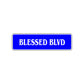 Blessed Boulevard Road Aluminum Metal Novelty Street Plate Sign Wall Gift Decor