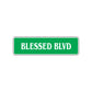 Blessed Boulevard Road Aluminum Metal Novelty Street Plate Sign Wall Gift Decor