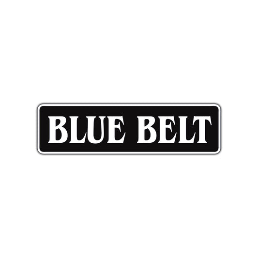 Blue Belt Karate MMA Road Aluminum Metal Novelty Street Plate Sign Wall Gift Decor