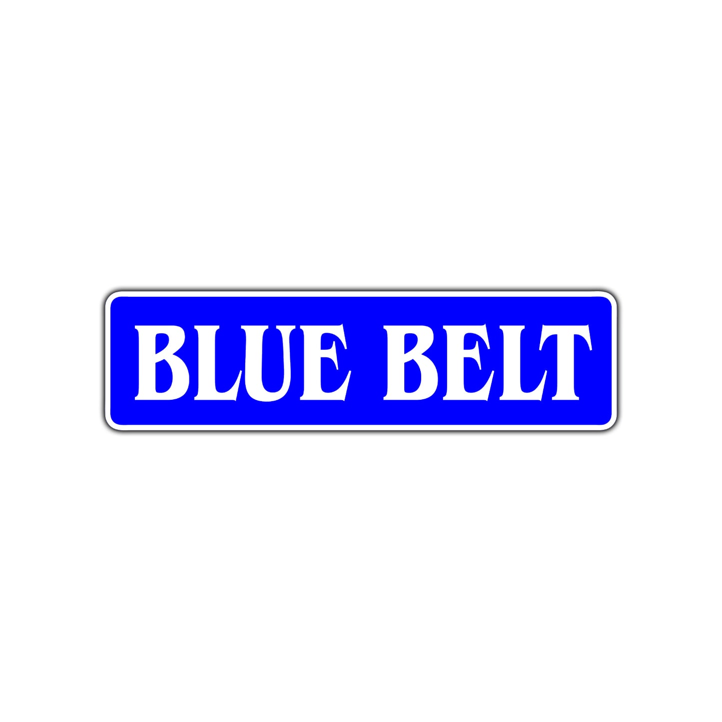 Blue Belt Karate MMA Road Aluminum Metal Novelty Street Plate Sign Wall Gift Decor