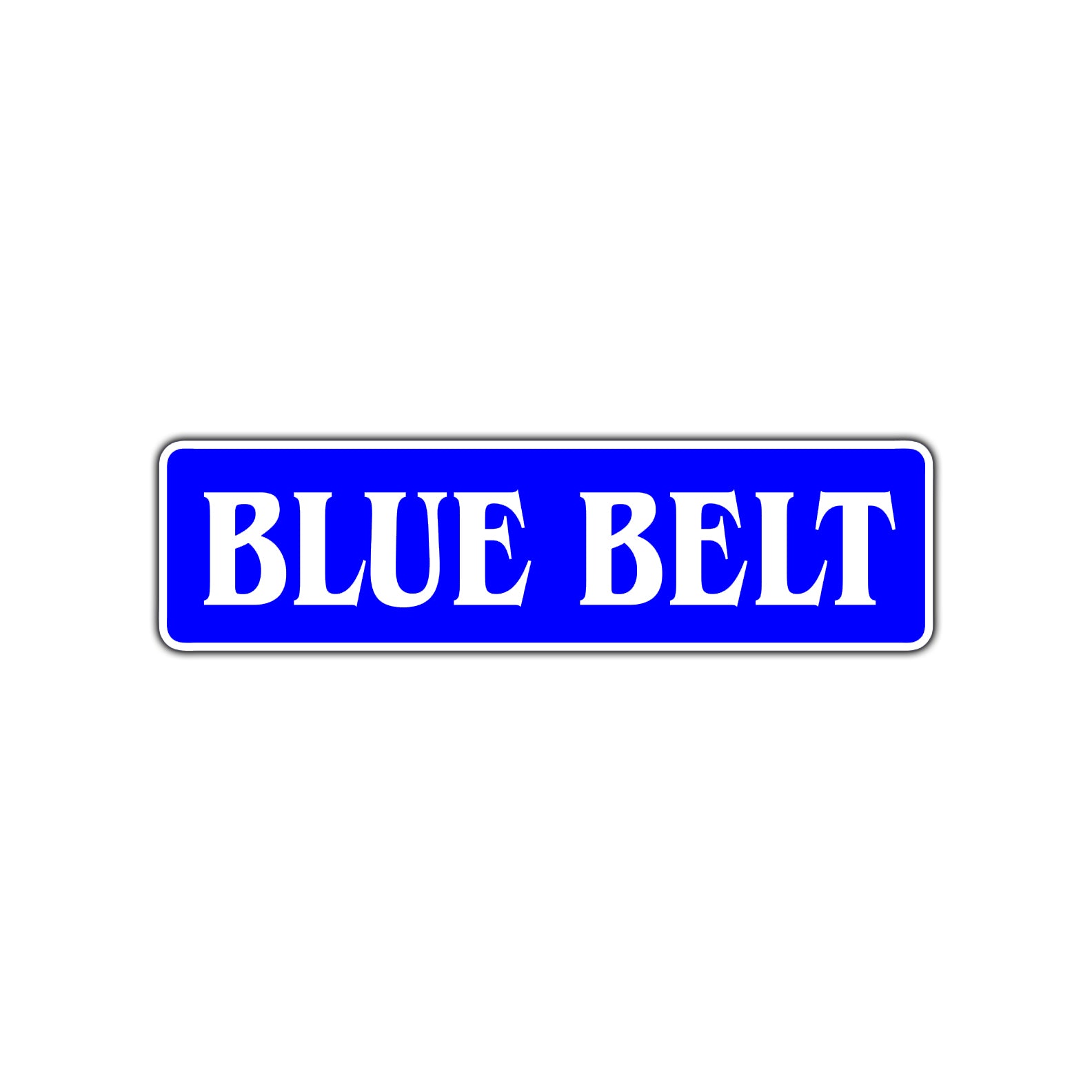 Blue Belt Karate MMA Road Aluminum Metal Novelty Street Plate Sign Wall Gift Decor