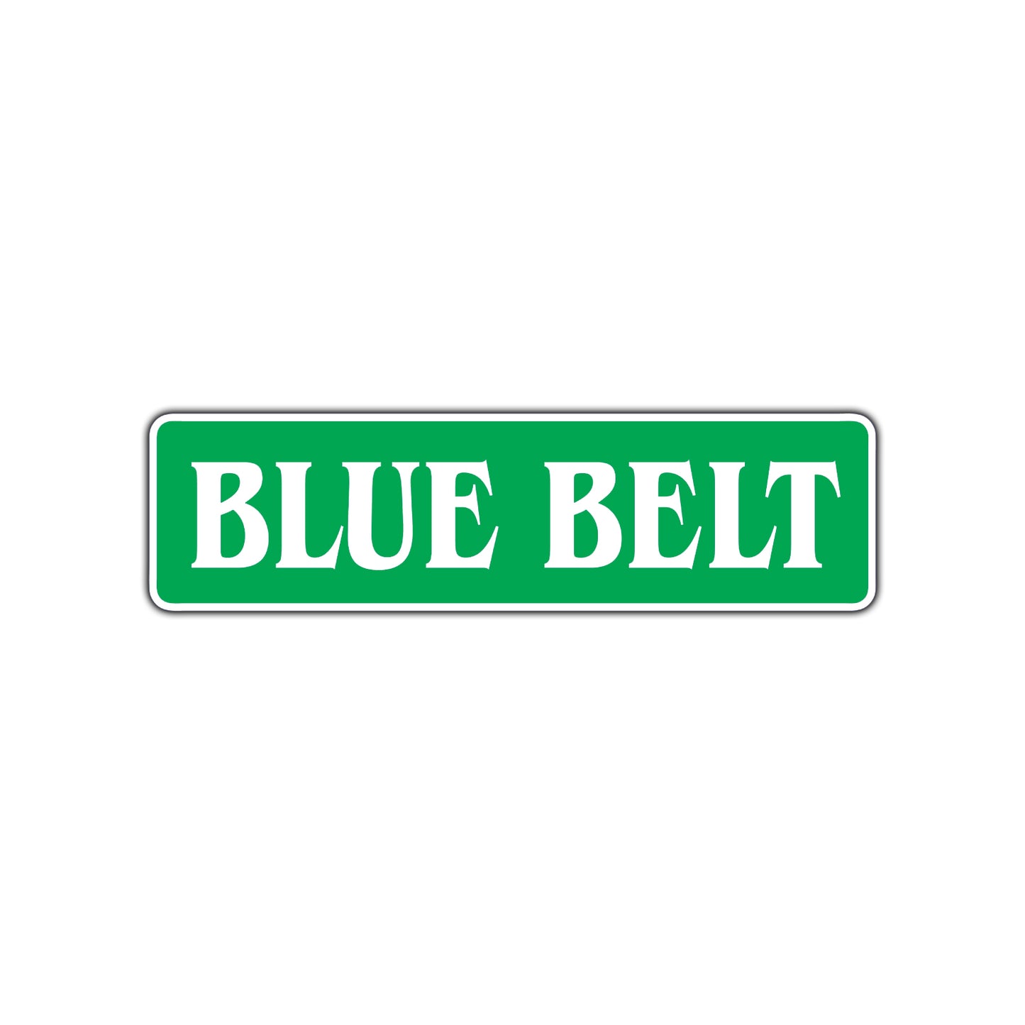 Blue Belt Karate MMA Road Aluminum Metal Novelty Street Plate Sign Wall Gift Decor