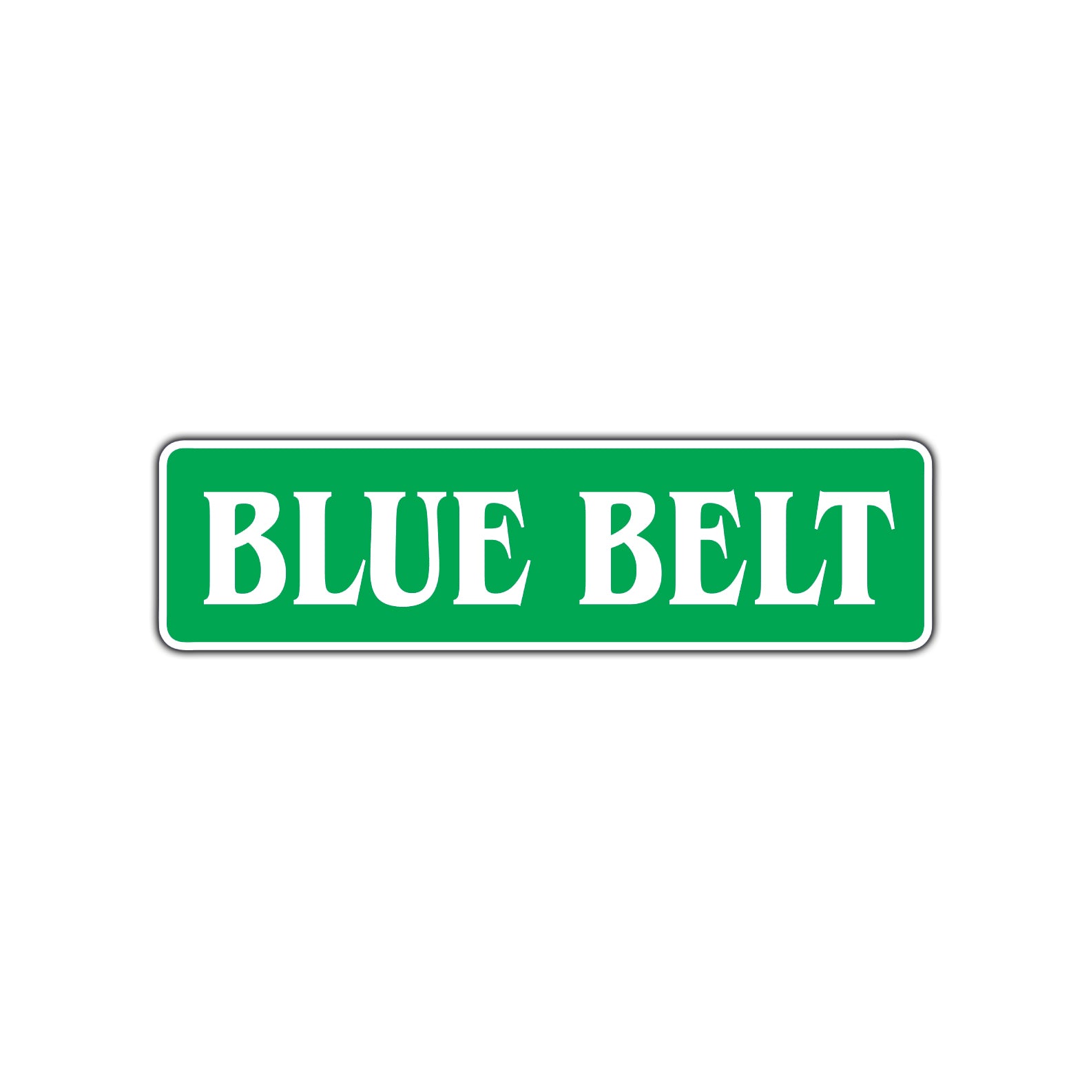 Blue Belt Karate MMA Road Aluminum Metal Novelty Street Plate Sign Wall Gift Decor