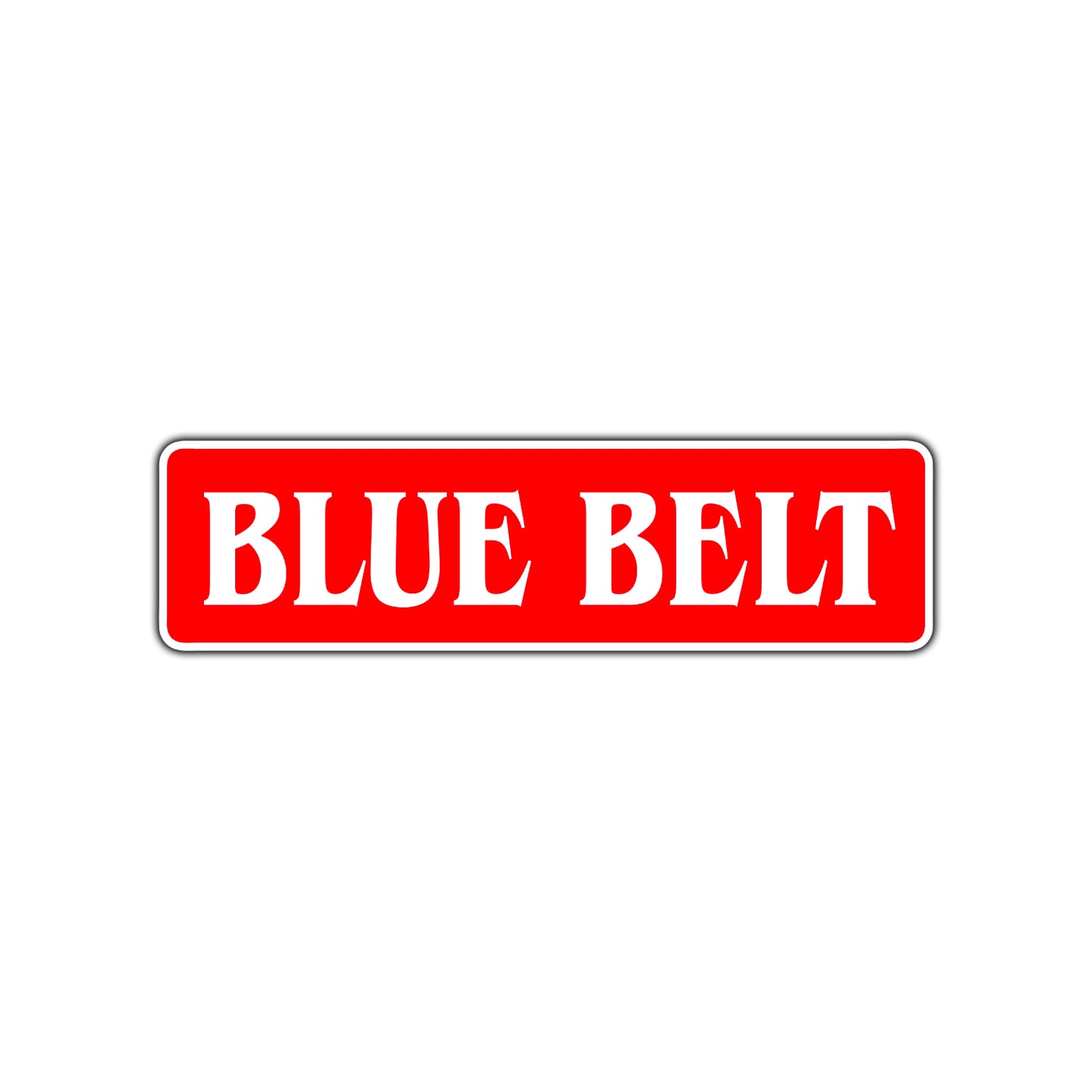 Blue Belt Karate MMA Road Aluminum Metal Novelty Street Plate Sign Wall Gift Decor