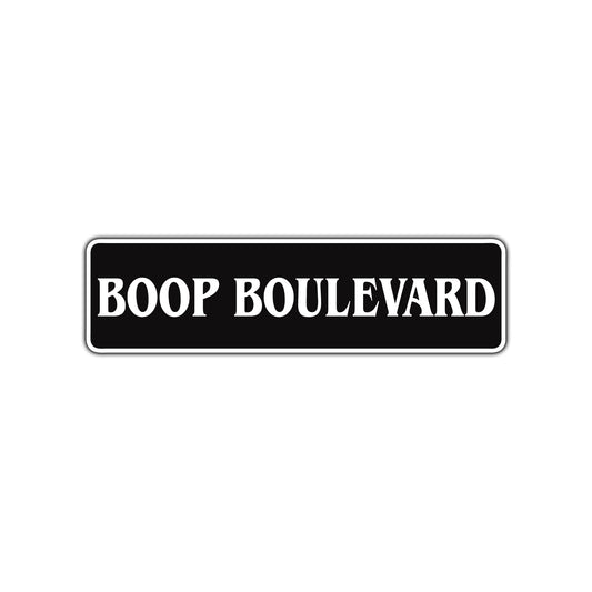 Boop Boulevard Road Aluminum Metal Novelty Street Plate Sign Wall Gift Decor