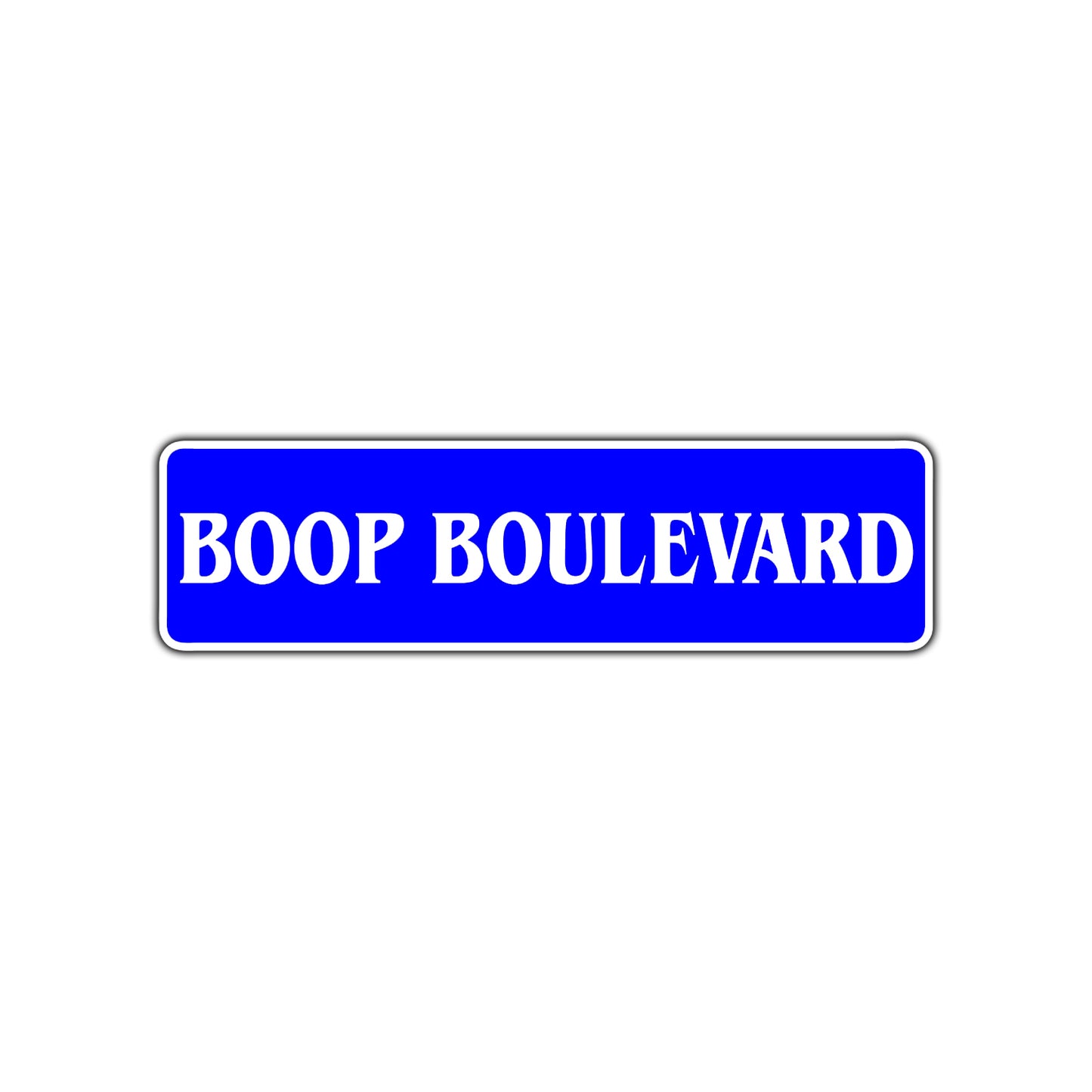 Boop Boulevard Road Aluminum Metal Novelty Street Plate Sign Wall Gift Decor