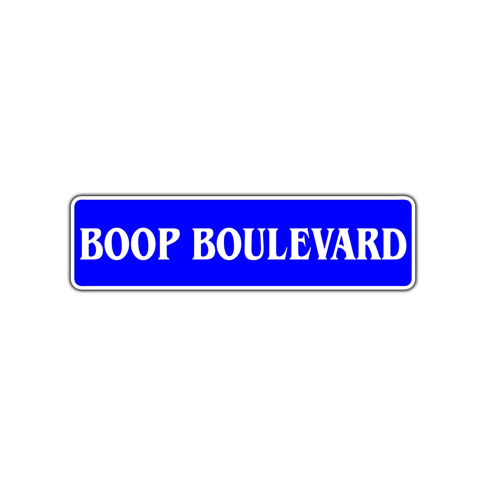 Boop Boulevard Road Aluminum Metal Novelty Street Plate Sign Wall Gift Decor