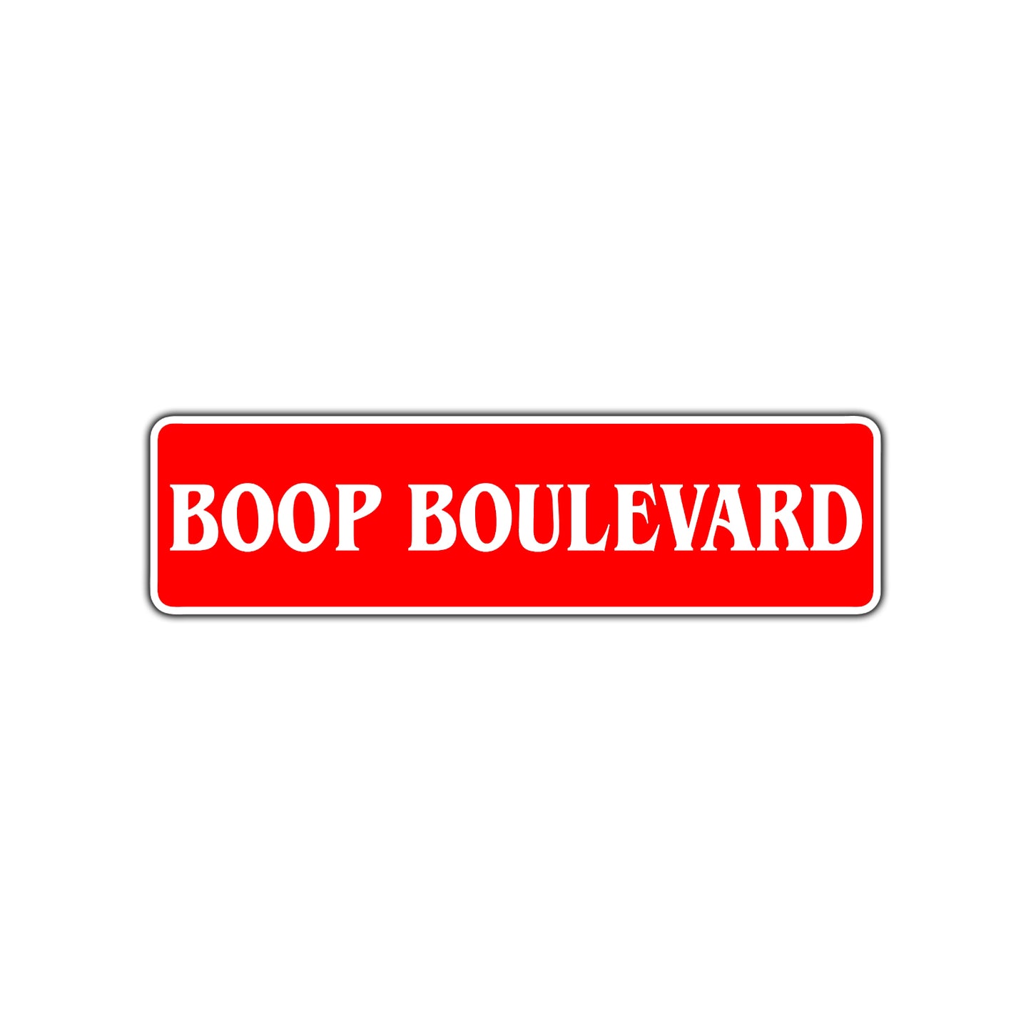 Boop Boulevard Road Aluminum Metal Novelty Street Plate Sign Wall Gift Decor