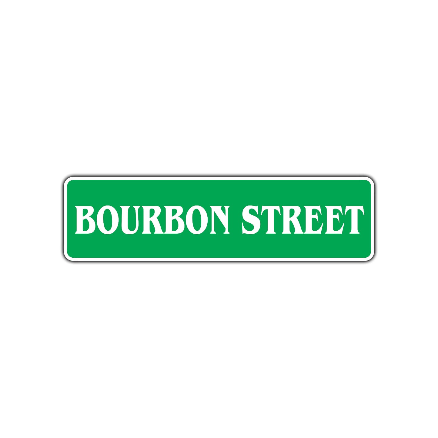 Bourbon Street Road Aluminum Metal Novelty Street Plate Sign Wall Gift Decor