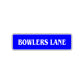 Bowlers Lane Road Aluminum Metal Novelty Street Plate Sign Wall Gift Decor
