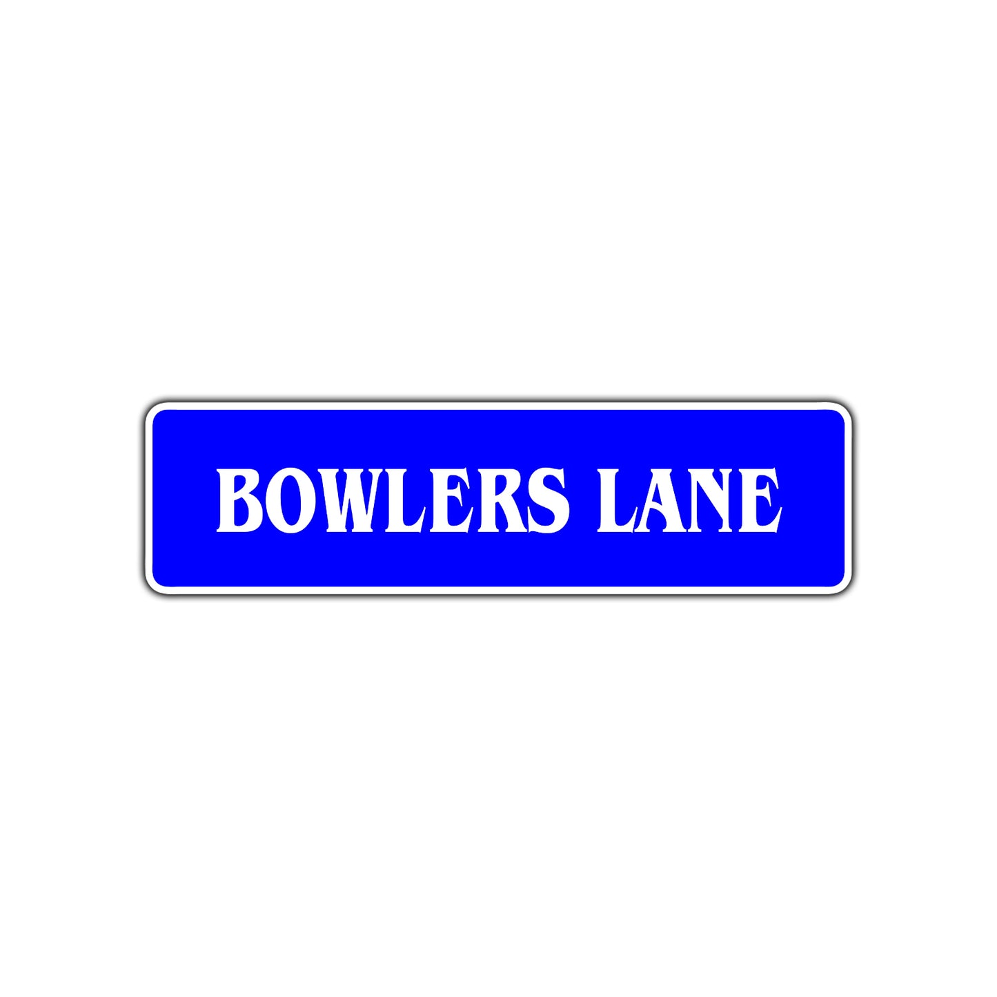 Bowlers Lane Road Aluminum Metal Novelty Street Plate Sign Wall Gift Decor