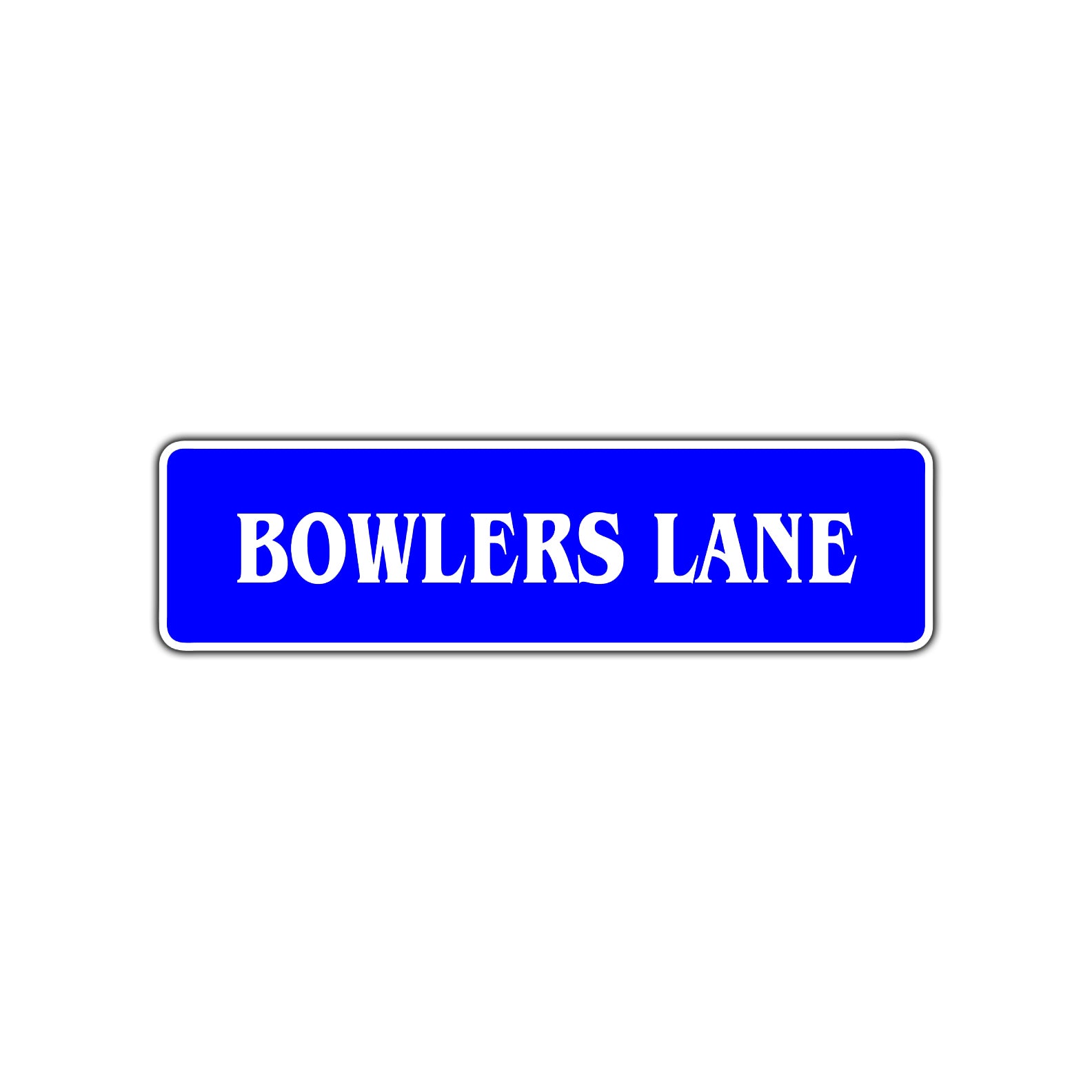 Bowlers Lane Road Aluminum Metal Novelty Street Plate Sign Wall Gift Decor