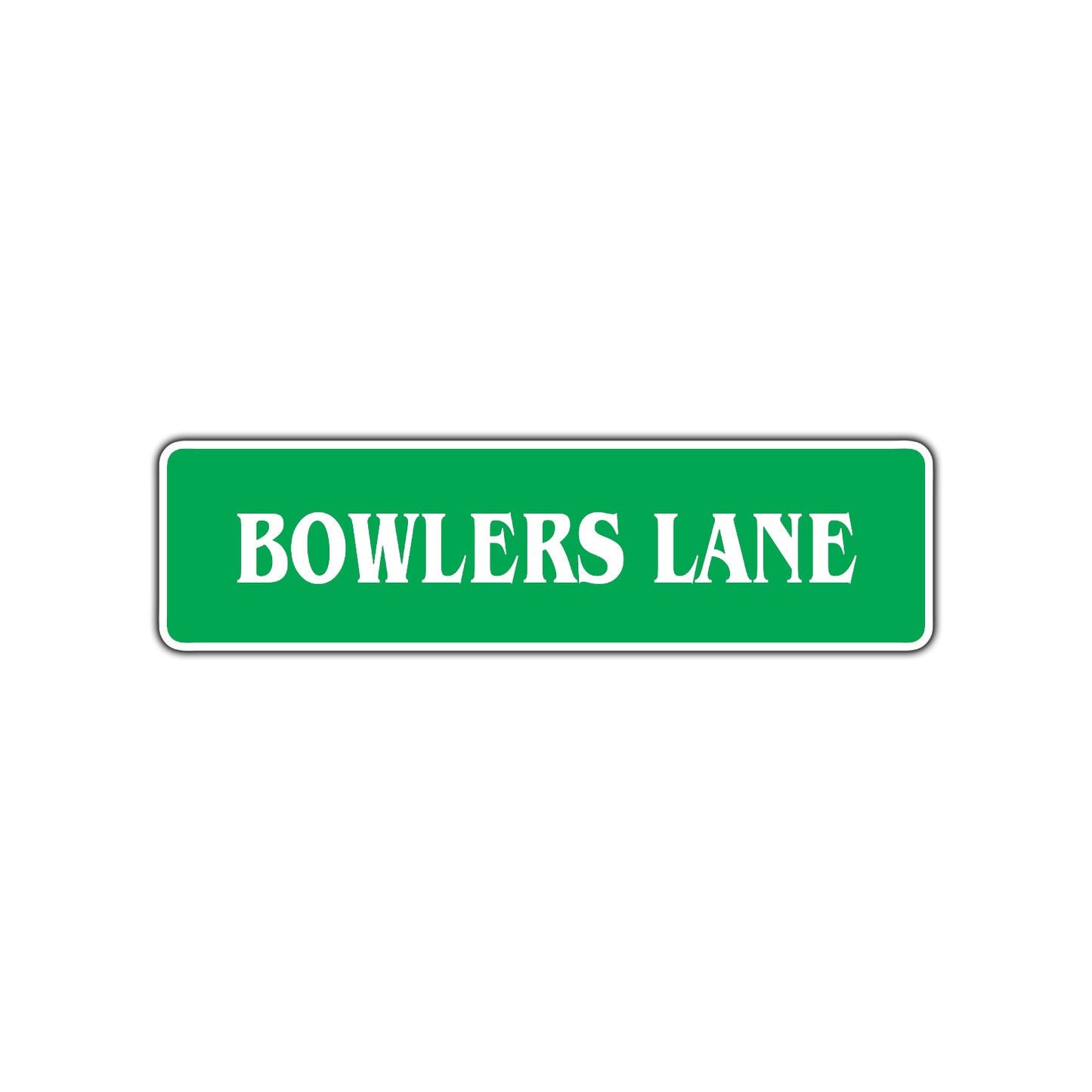 Bowlers Lane Road Aluminum Metal Novelty Street Plate Sign Wall Gift Decor