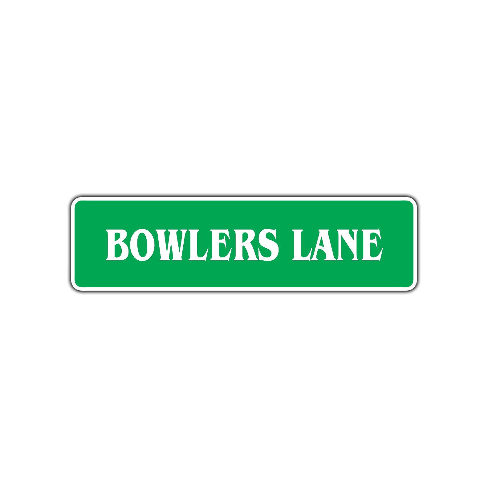 Bowlers Lane Road Aluminum Metal Novelty Street Plate Sign Wall Gift Decor