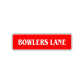 Bowlers Lane Road Aluminum Metal Novelty Street Plate Sign Wall Gift Decor