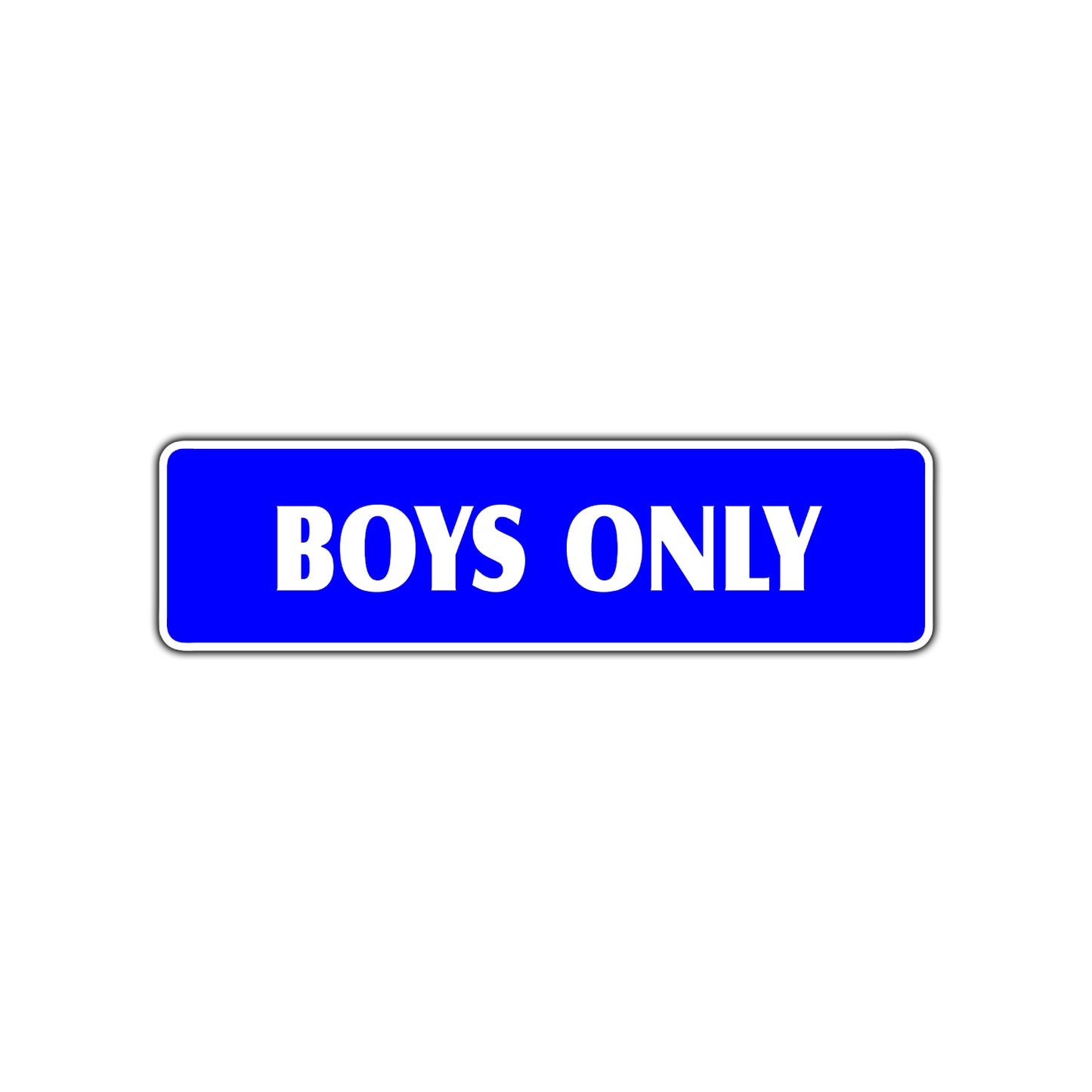 Boys Only Club House Bedroom Road Aluminum Metal Novelty Street Plate Sign Wall Gift Decor