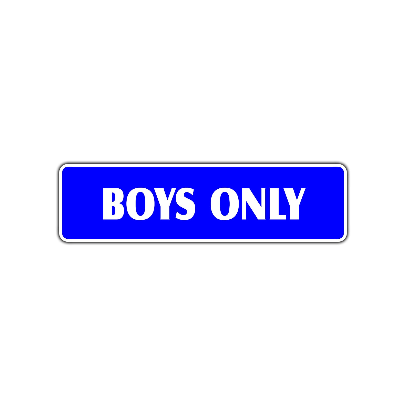 Boys Only Club House Bedroom Road Aluminum Metal Novelty Street Plate Sign Wall Gift Decor