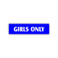 Girls Only Club House Bedroom Road Aluminum Metal Novelty Street Plate Sign Wall Gift Decor