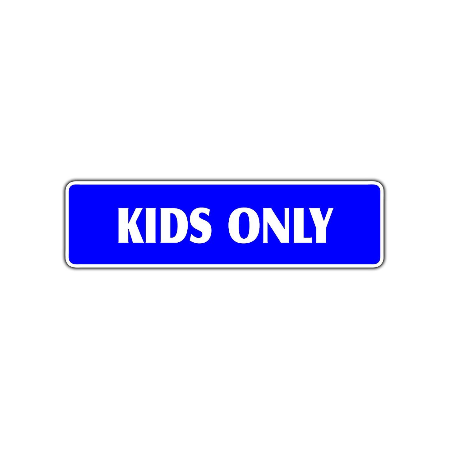 Kids Only Club House Bedroom Road Aluminum Metal Novelty Street Plate Sign Wall Gift Decor