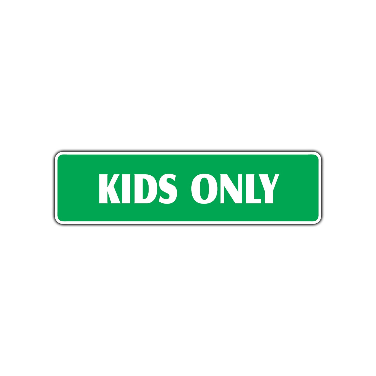 Kids Only Club House Bedroom Road Aluminum Metal Novelty Street Plate Sign Wall Gift Decor