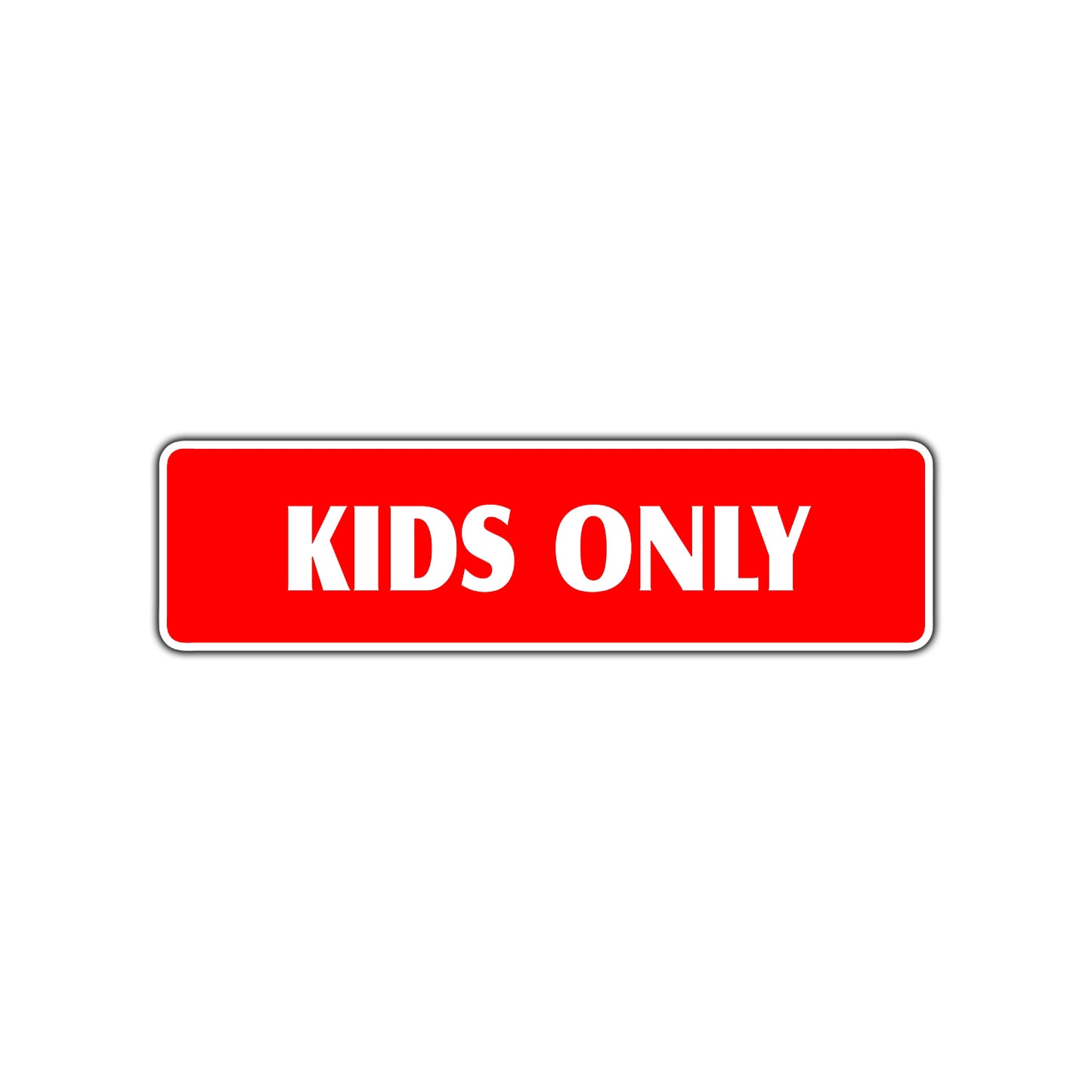 Kids Only Club House Bedroom Road Aluminum Metal Novelty Street Plate Sign Wall Gift Decor