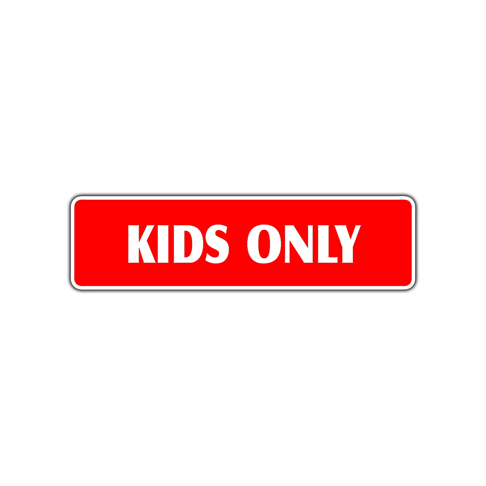 Kids Only Club House Bedroom Road Aluminum Metal Novelty Street Plate Sign Wall Gift Decor