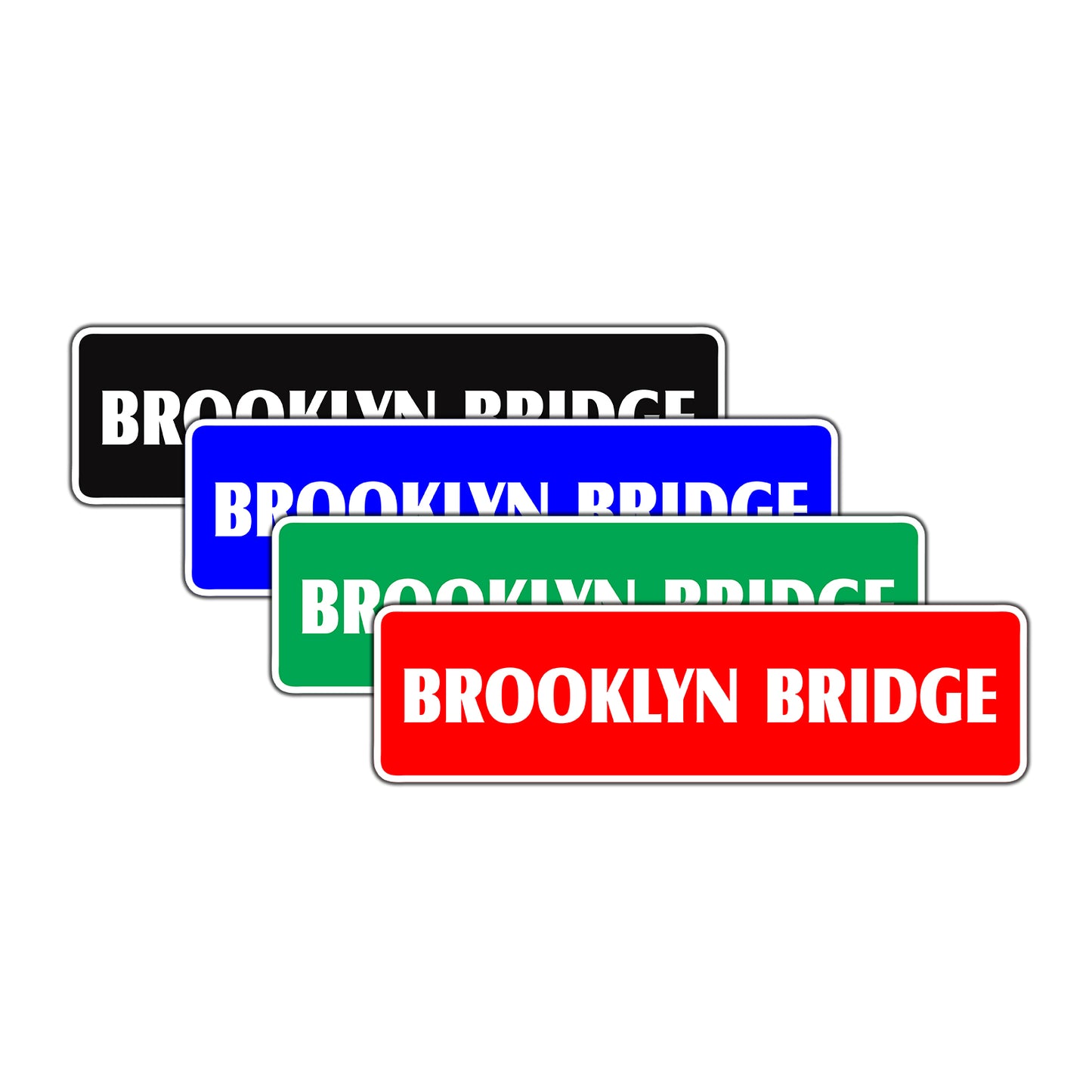 Brooklyn Bridge New York Road Aluminum Metal Novelty Street Plate Sign Wall Gift Decor