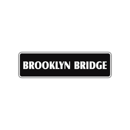 Brooklyn Bridge New York Road Aluminum Metal Novelty Street Plate Sign Wall Gift Decor