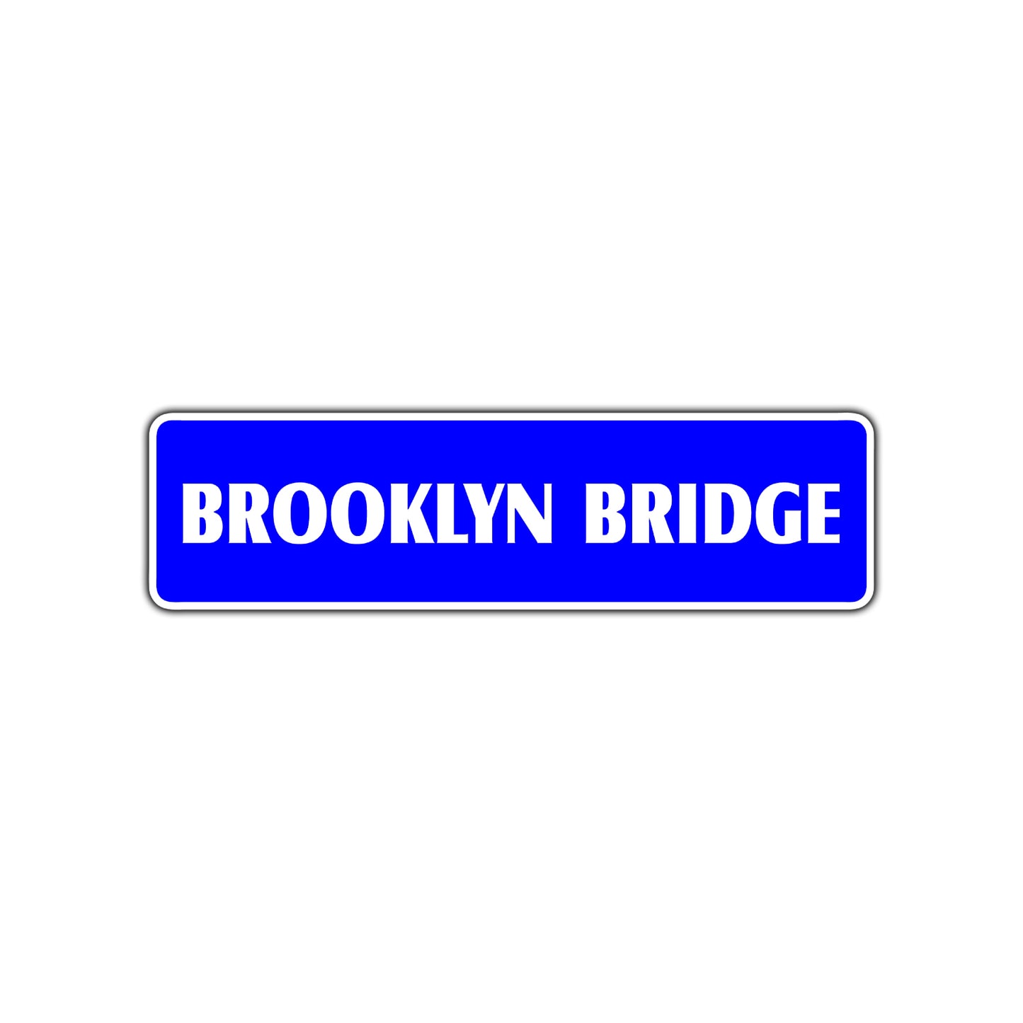 Brooklyn Bridge New York Road Aluminum Metal Novelty Street Plate Sign Wall Gift Decor
