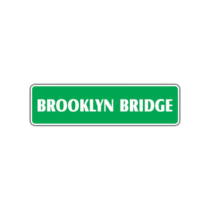 Brooklyn Bridge New York Road Aluminum Metal Novelty Street Plate Sign Wall Gift Decor