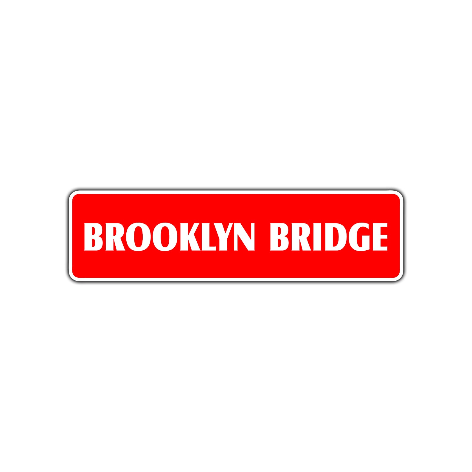 Brooklyn Bridge New York Road Aluminum Metal Novelty Street Plate Sign Wall Gift Decor