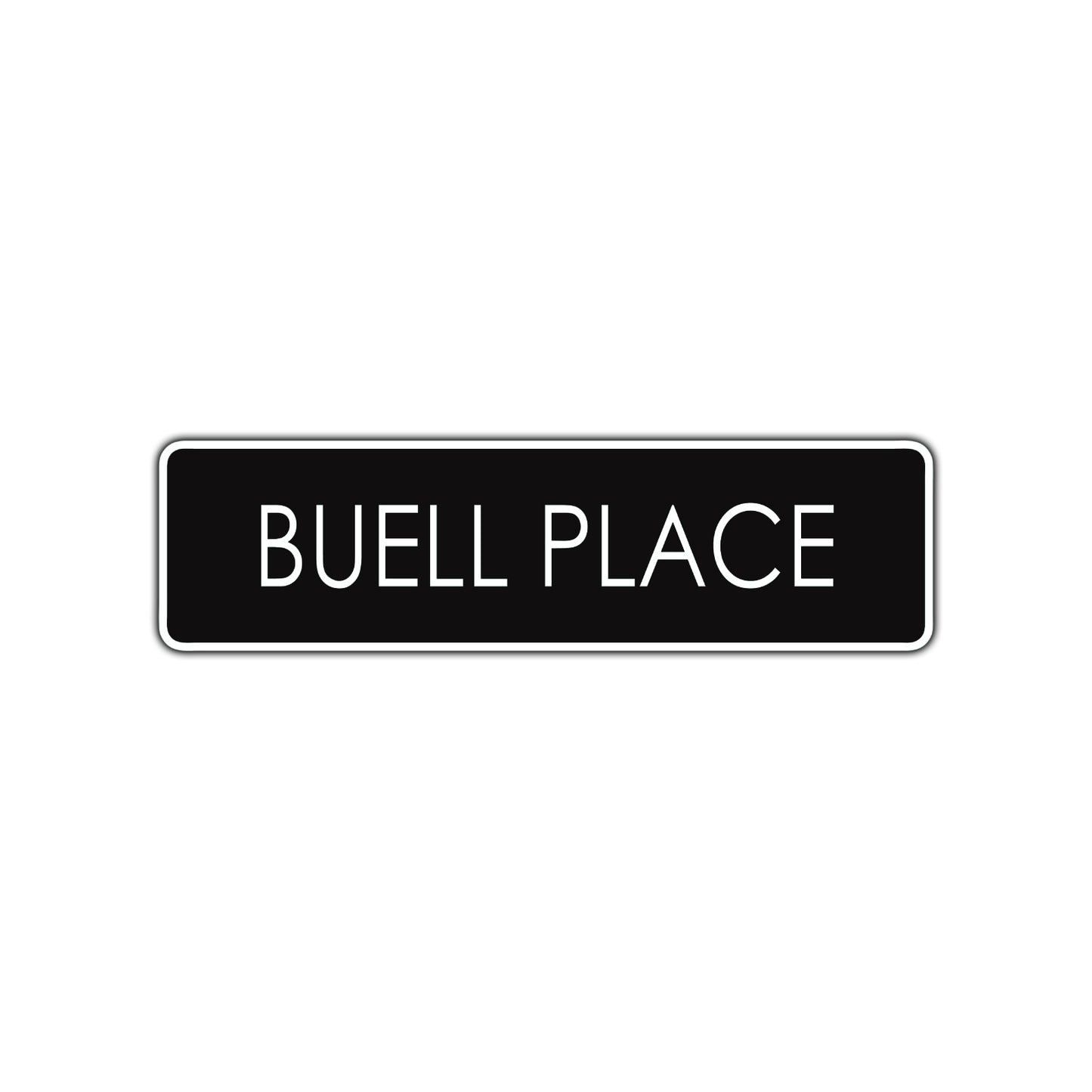 Buell Place Road Aluminum Metal Novelty Street Plate Sign Wall Gift Decor