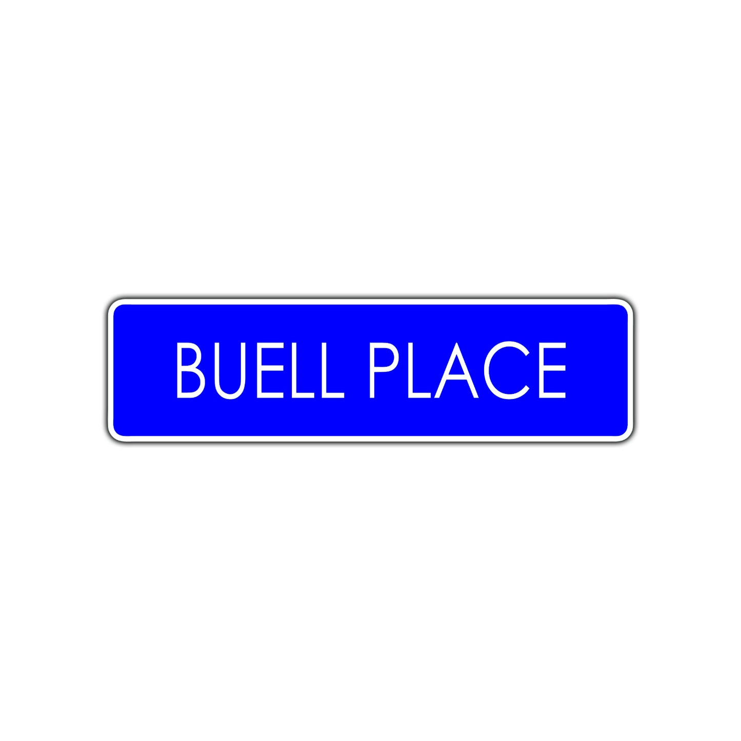 Buell Place Road Aluminum Metal Novelty Street Plate Sign Wall Gift Decor