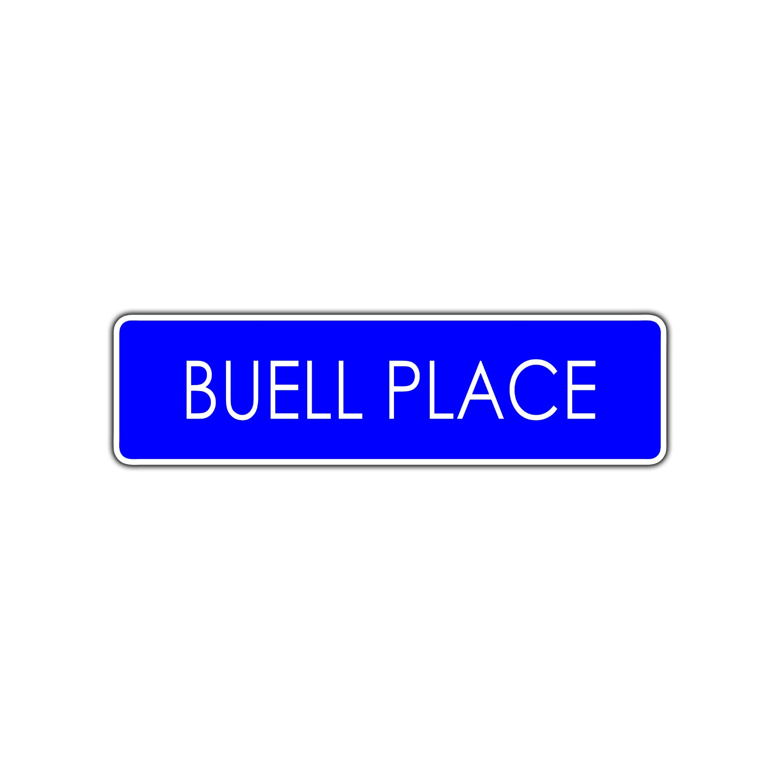 Buell Place Road Aluminum Metal Novelty Street Plate Sign Wall Gift Decor