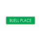 Buell Place Road Aluminum Metal Novelty Street Plate Sign Wall Gift Decor