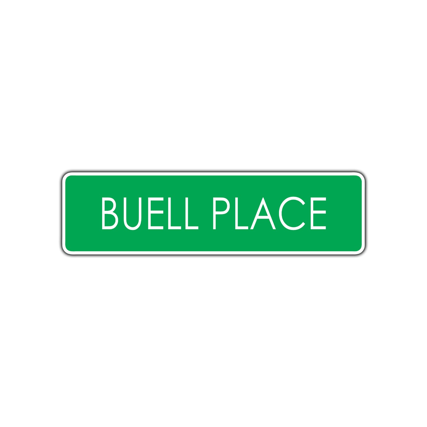 Buell Place Road Aluminum Metal Novelty Street Plate Sign Wall Gift Decor