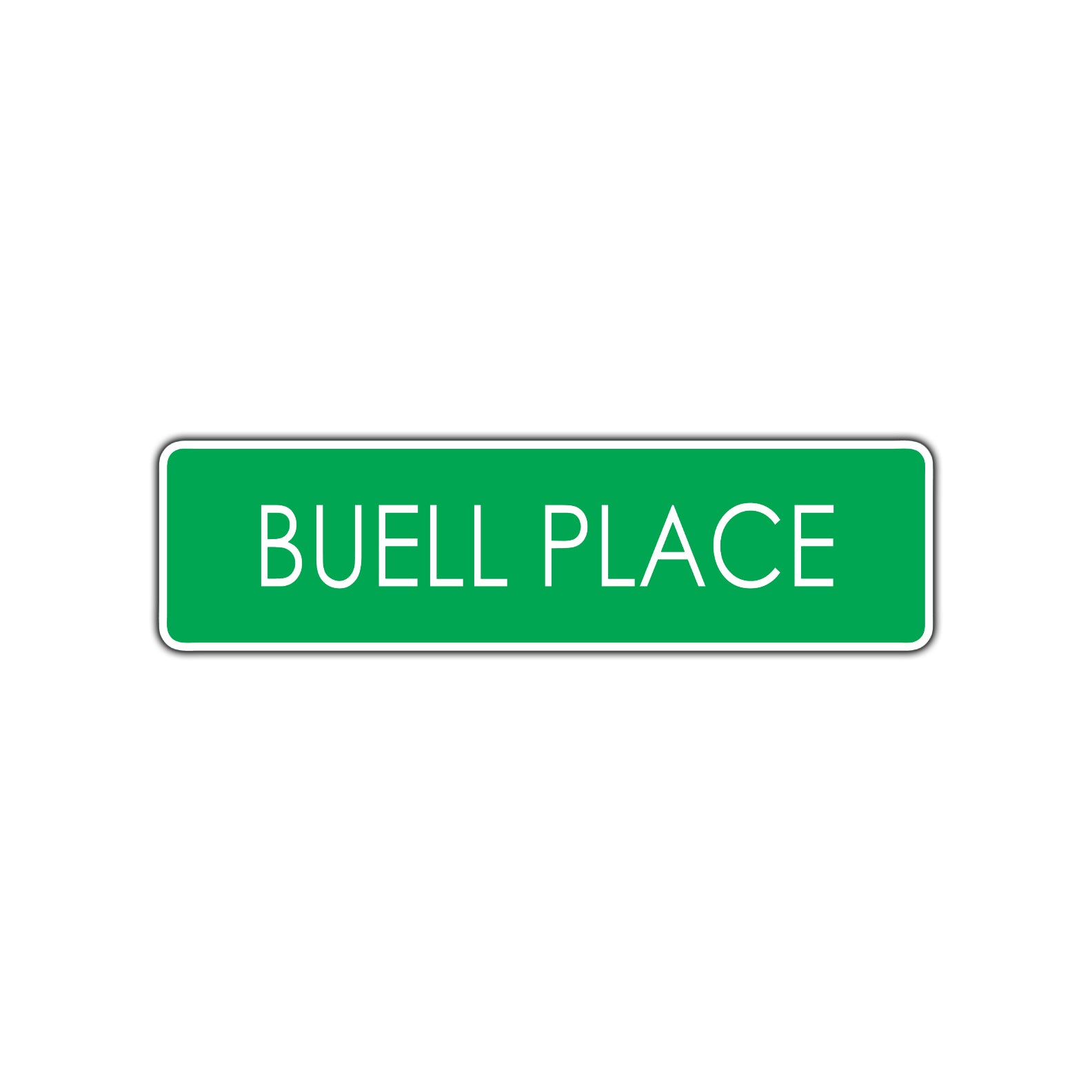 Buell Place Road Aluminum Metal Novelty Street Plate Sign Wall Gift Decor