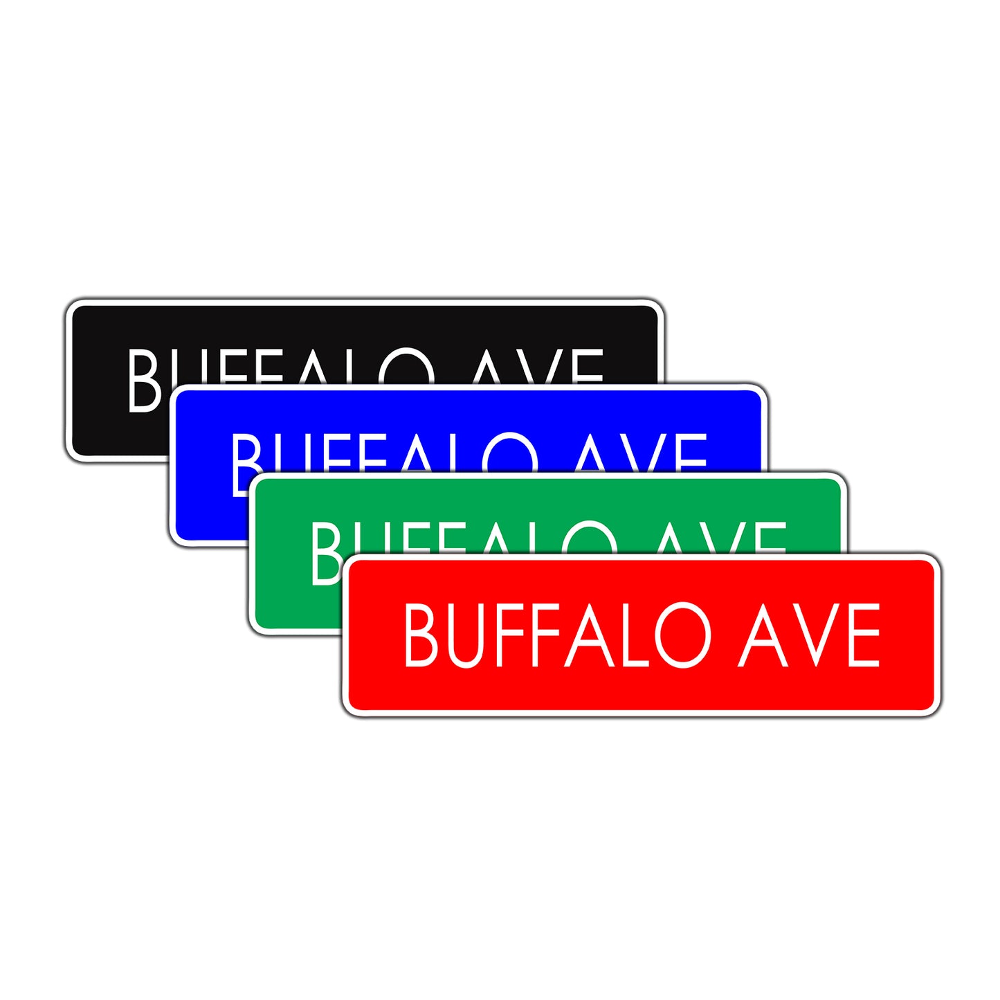 Buffalo Ave Road Aluminum Metal Novelty Street Plate Sign Wall Gift Decor