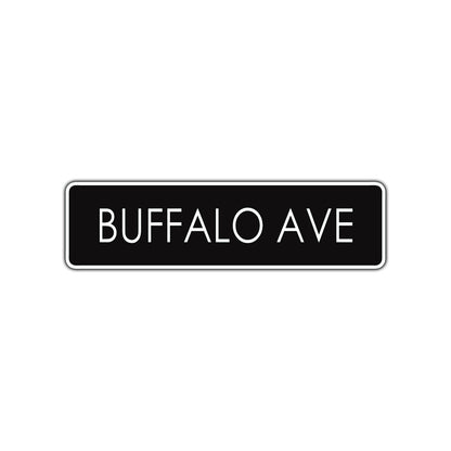 Buffalo Ave Road Aluminum Metal Novelty Street Plate Sign Wall Gift Decor