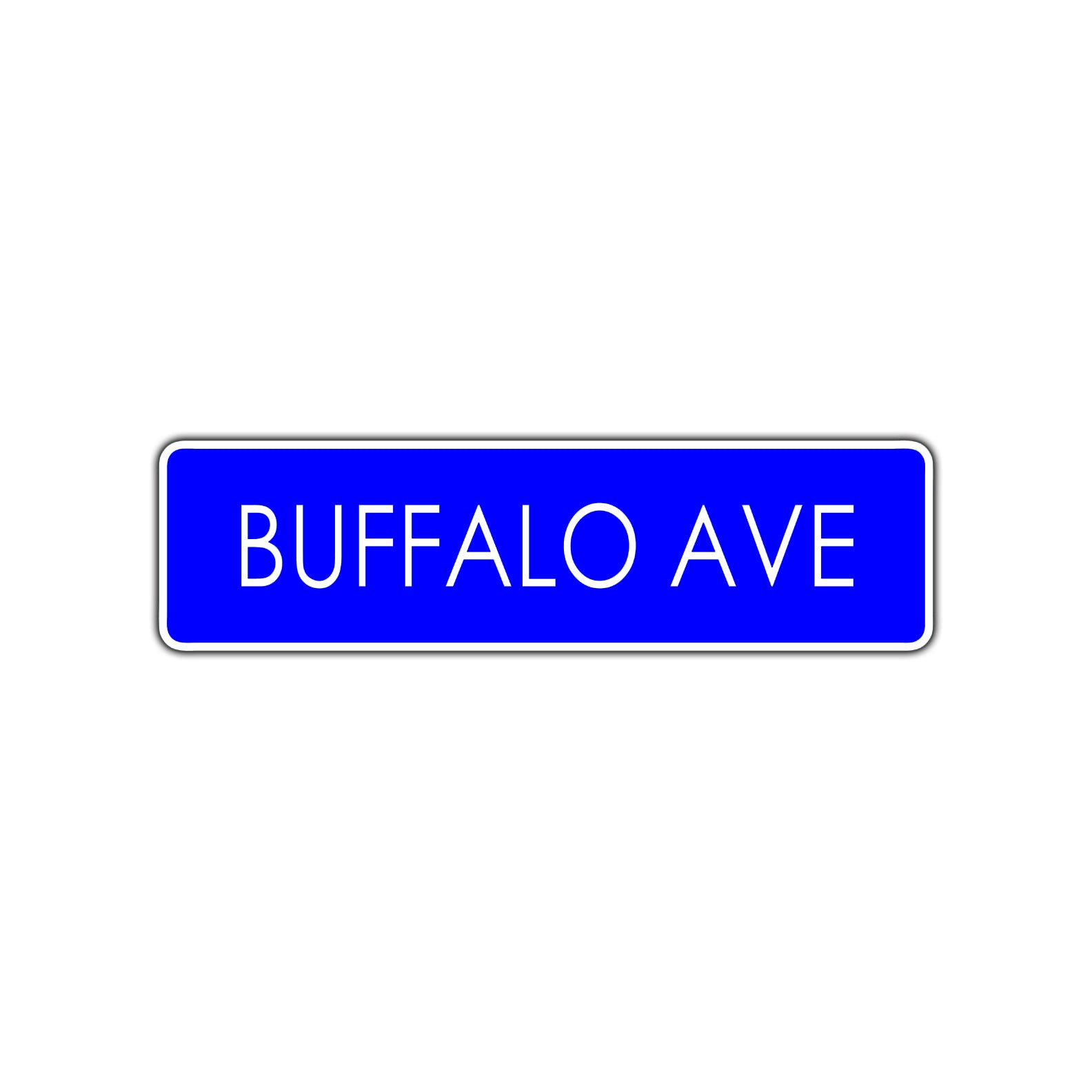 Buffalo Ave Road Aluminum Metal Novelty Street Plate Sign Wall Gift Decor