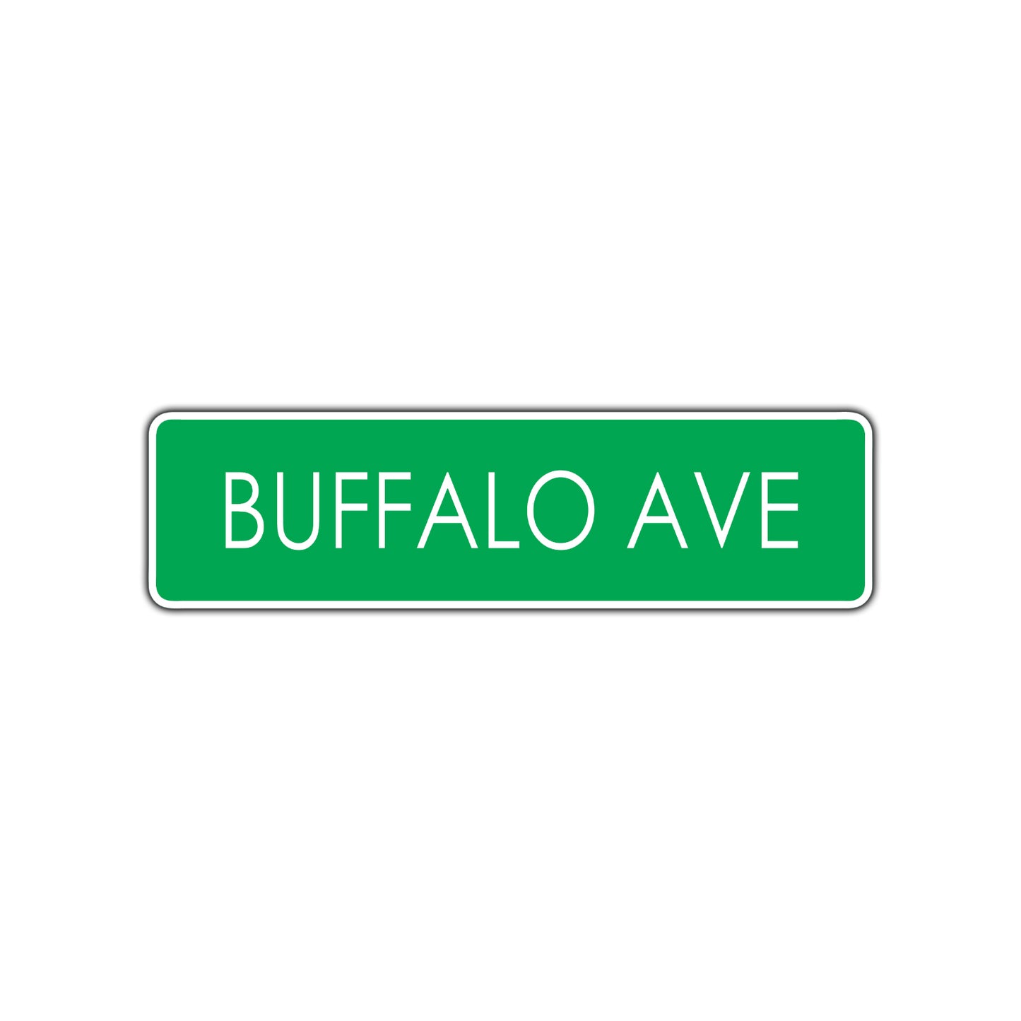 Buffalo Ave Road Aluminum Metal Novelty Street Plate Sign Wall Gift Decor