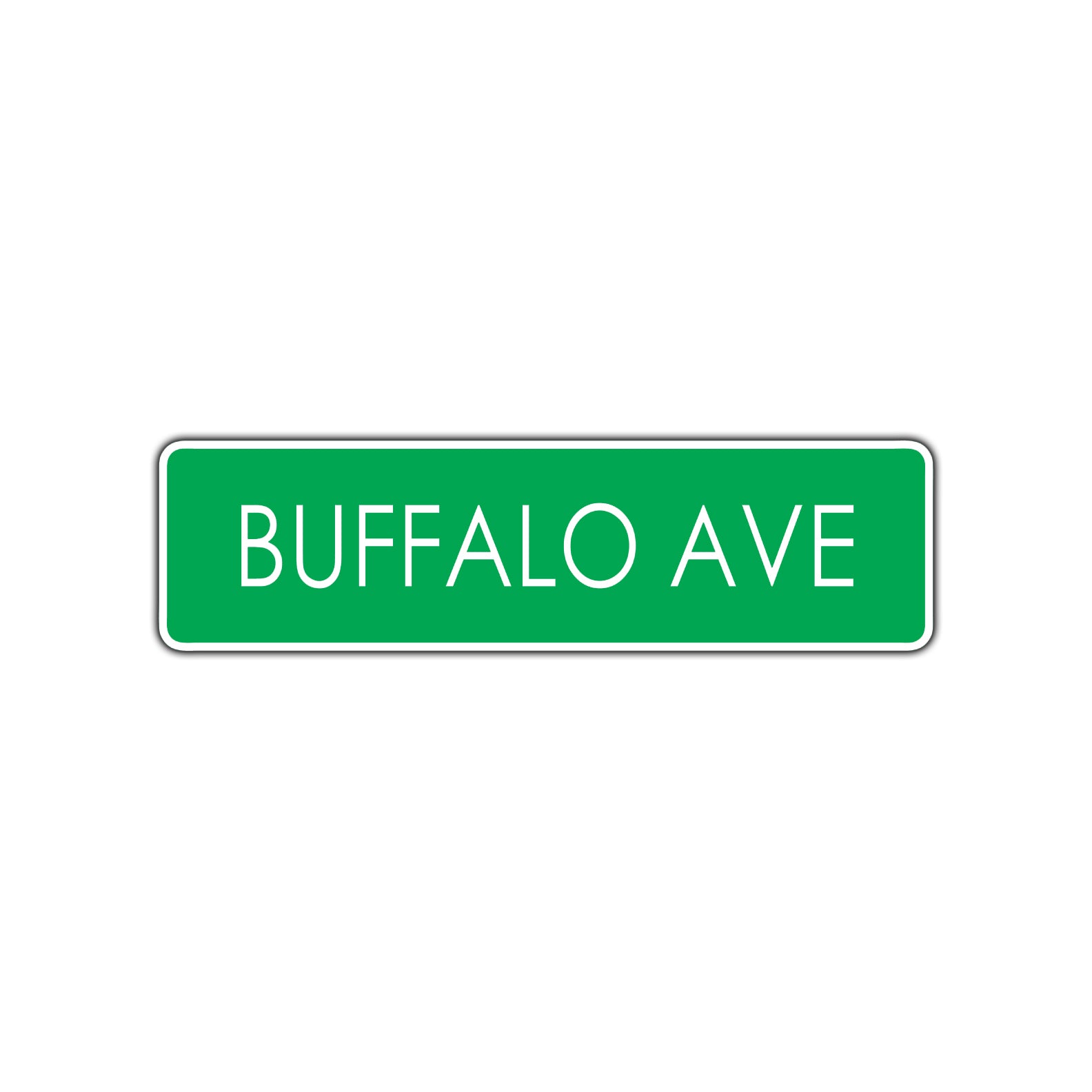 Buffalo Ave Road Aluminum Metal Novelty Street Plate Sign Wall Gift Decor