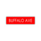 Buffalo Ave Road Aluminum Metal Novelty Street Plate Sign Wall Gift Decor