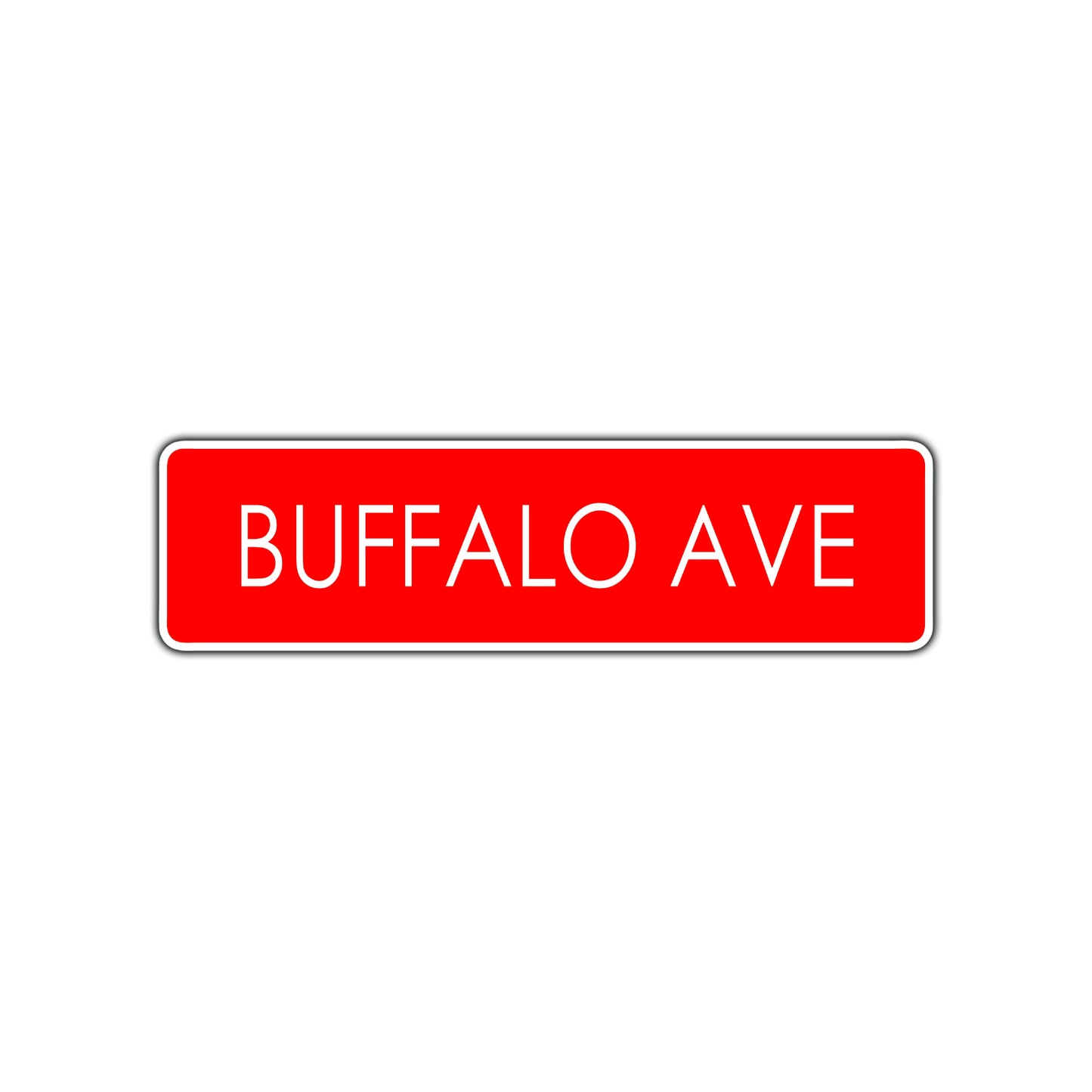 Buffalo Ave Road Aluminum Metal Novelty Street Plate Sign Wall Gift Decor