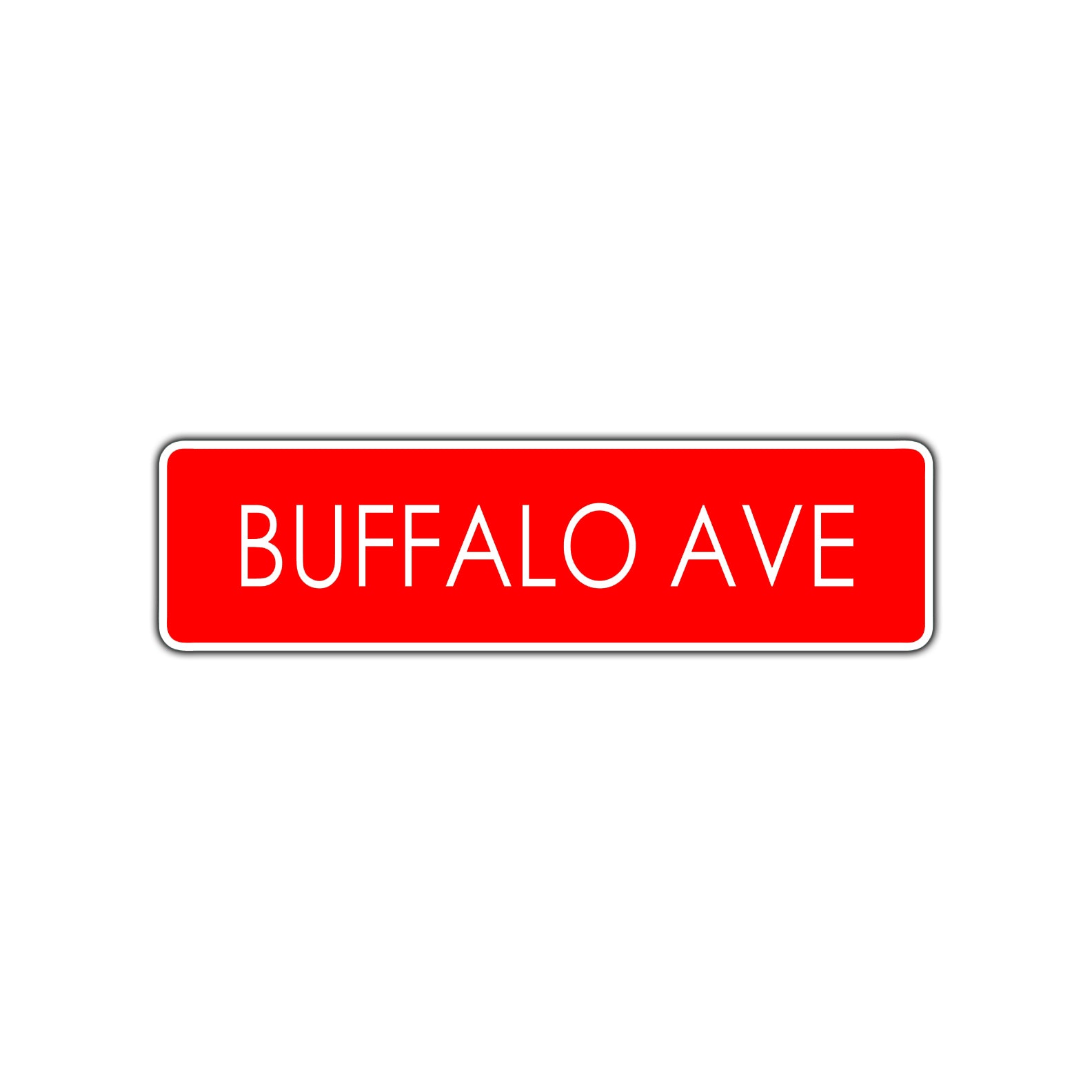 Buffalo Ave Road Aluminum Metal Novelty Street Plate Sign Wall Gift Decor